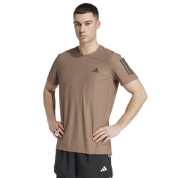 Men's - adidas Own The Run Short Sleeve T-Shirt - Trace Brown