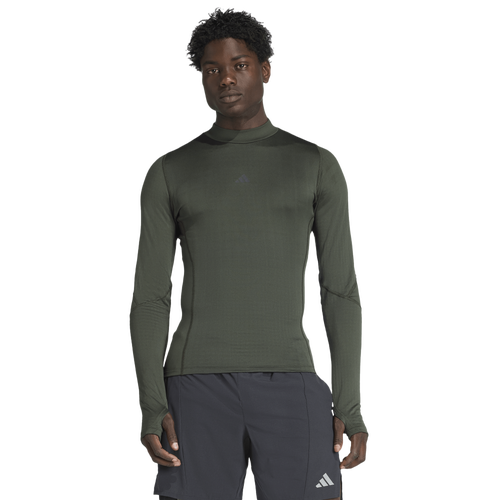 MENS - adidas Techfit Cold.RDY Training Long-Sleeve T-Shirt - Night Cargo