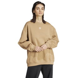 Women's - adidas Originals Essentials Fleece Oversized Crewneck Sweater - Cardboard