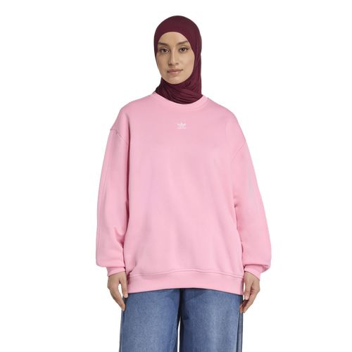 adidas Originals Fleece Oversized Crewneck Sweater - adidas Semi Pink