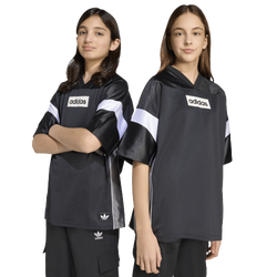 Boys' Grade School - adidas Jersey T-Shirt - Black/White