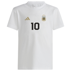 Boys' Grade School - adidas Argentina Messi T-Shirt - White/Black