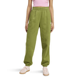 Women's - adidas Originals Trefoil Essentials Fleece Pants - Olive