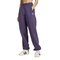 Women's - adidas Originals Trefoil Essentials Fleece Pants - Aurora Plum