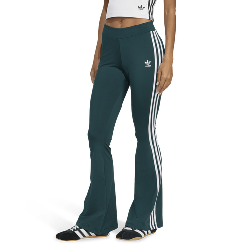 WOMENS - adidas Flared Leggings - Aurora Ivy/White