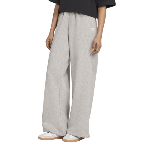 WOMENS - adidas Originals Essentials Fleece Wide Leg Pants - Medium Grey Heather