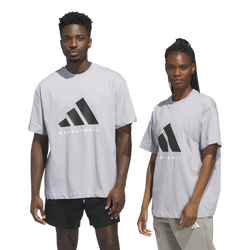 Men's - adidas Basketball Graphic Tee - Glory Grey