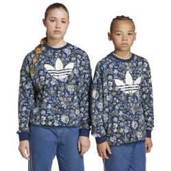 Boys' Grade School - adidas Originals x Liberty London Crew-Neck Sweater - Night Indigo/Multicolor
