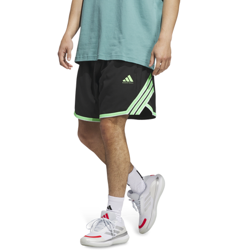 MENS - adidas Crazylight Shorts - Black/Lime Burst