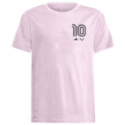 Boys' Grade School - adidas Heritage 10 Messi T-Shirt - True Pink/Black