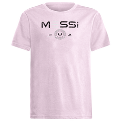 Boys' Grade School - adidas Heritage Messi T-Shirt - Pink/Black