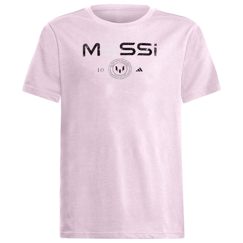 

Boys adidas adidas Heritage Messi T-Shirt - Boys' Grade School Pink/Black Size S