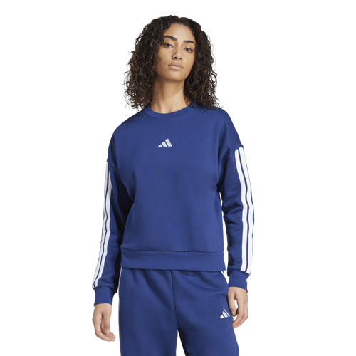 adidas Essentials 3-Stripes Fleece Sweatshirt - adidas Dark Blue/White