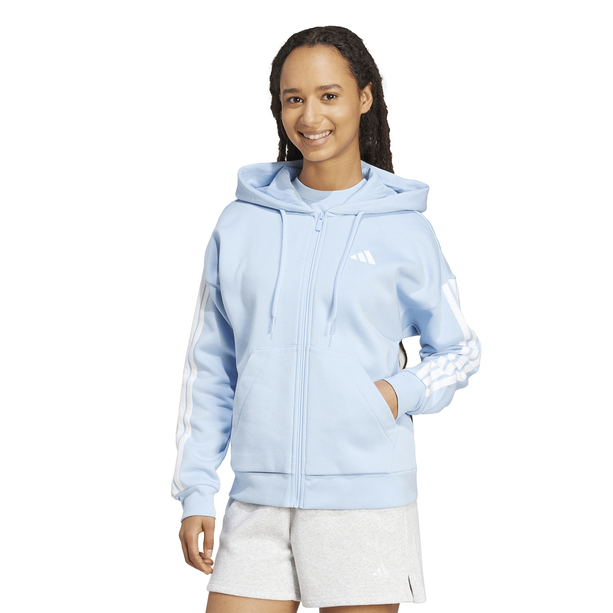   Sports Essentials 3セット Lサイズ adidas Essentials 3-Stripes Full-Zip Fleece Hoodie - Women's