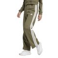 adidas Essentials 3-Stripes Open Hem Fleece Pants - adidas Olive Strata/White