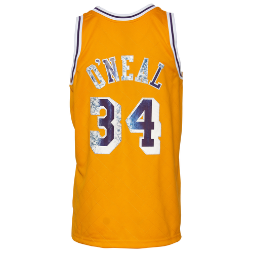

Mitchell & Ness Mens Los Angeles Lakers Mitchell & Ness Lakers 75th Anniversary Jersey - Mens Multi/Gold Size L