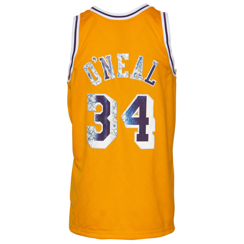 

Mitchell & Ness Mens Los Angeles Lakers Mitchell & Ness Lakers 75th Anniversary Jersey - Mens Gold/Multi Size M