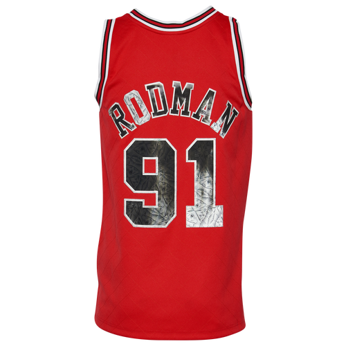 

Mitchell & Ness Mens Dennis Rodman Mitchell & Ness Bulls 75th Anniversary Jersey - Mens Red/Multi Size L