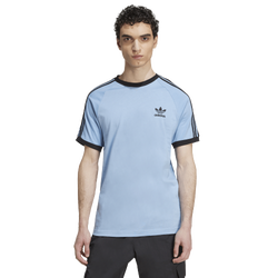 Men's - adidas Originals 3 Stripe T-Shirt - Ash Blue/Black