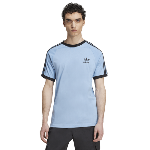 adidas Originals 3 Stripe T-Shirt - adidas Originals Ash Blue/Black