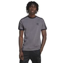 Men's - adidas Originals 3 Stripe T-Shirt - Grey/Black
