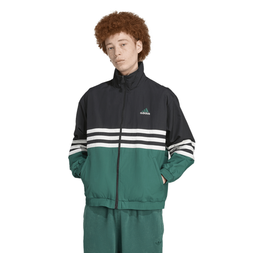 MENS - adidas Originals Archive Woven Track Top - Black/Collegiate Green