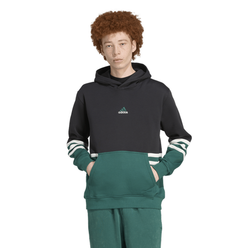 MENS - adidas Originals Archive Cutline Hoodie - Black/Collegiate Green