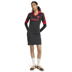 Women's - adidas L/S Footie Dress - Black