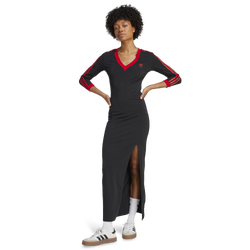 Women's - adidas Originals Maxi Dress - Better Scarlet/Black