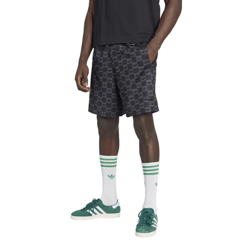 MENS - adidas Originals Monogram Regular Mesh Shorts - Black