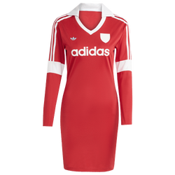 Women's - adidas L/S Footie Dress - Better Scarlet/Red