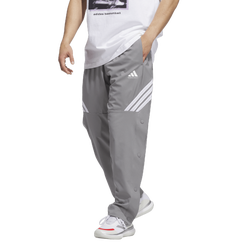 Men's - adidas CrazyLite Woven Basketball Pants - Grey Three/White