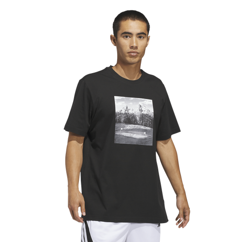  - adidas Hoop Sanctuary Graphic T-Shirt - Black