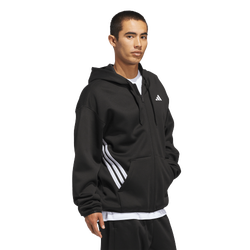 Men's - adidas Crazy Warm Full-Zip Hoodie - Black/White