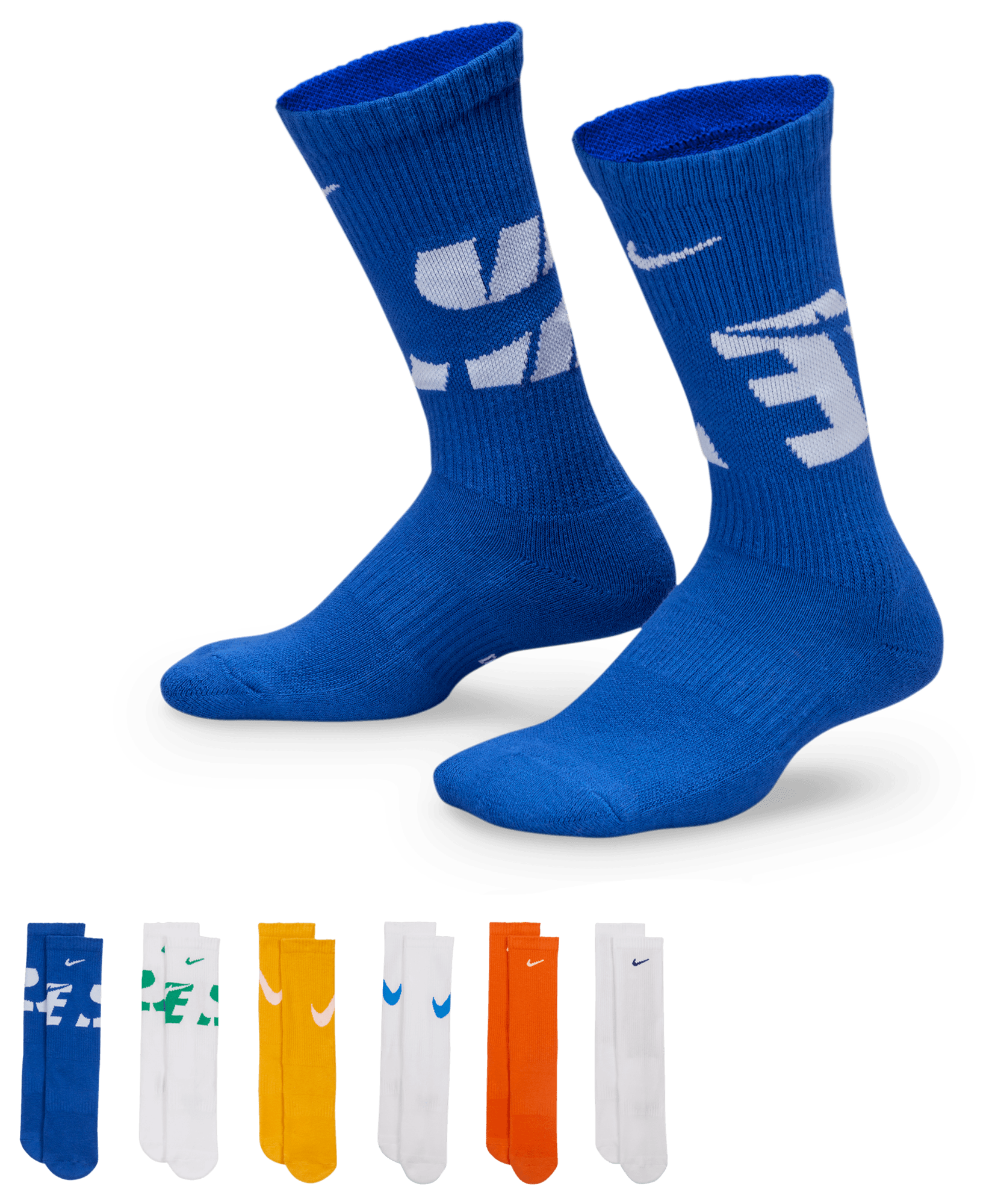 Nike Everyday Cushion Crew Socks 6 Pack  - Boys' Grade School