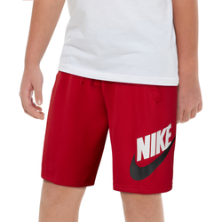 Boys' Grade School - Nike NSW Club Shorts - Black/University Red/University Red