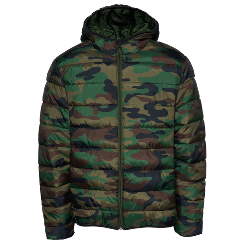 

LCKR Mens LCKR Puffer Jacket - Mens Multi/Green Size S