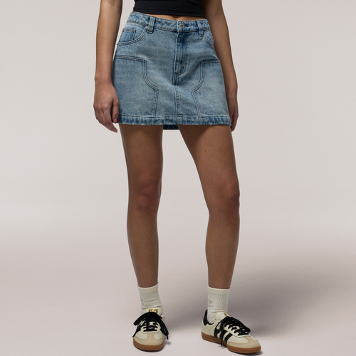 WOMENS - Cozi Mini Carpenter Skirt - Light Denim
