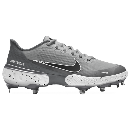 Nike Alpha Huarache Elite 3 Low - Men's Metal Cleats Shoes - Smoke Grey / Black / Iron Grey - CK0746-011