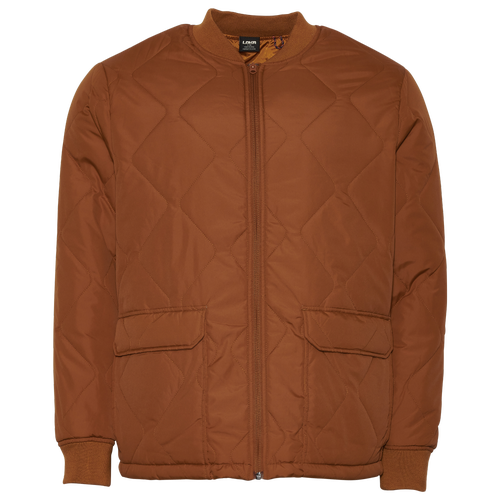 Lckr Mens  Quilted Jacket In Brown/brown