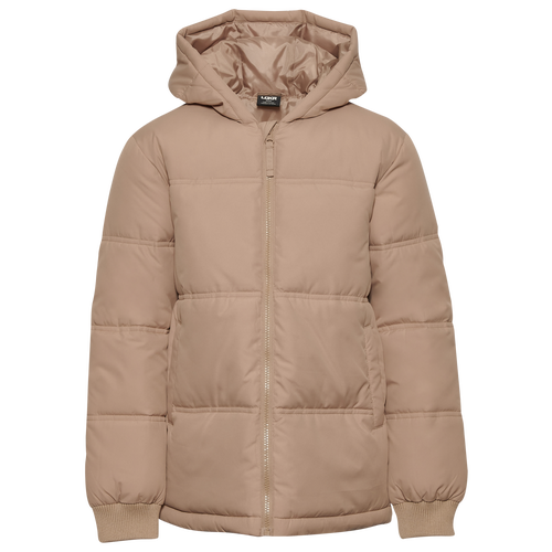 

Boys LCKR LCKR Puffer Jacket - Boys' Grade School Walnut/Tan Size L