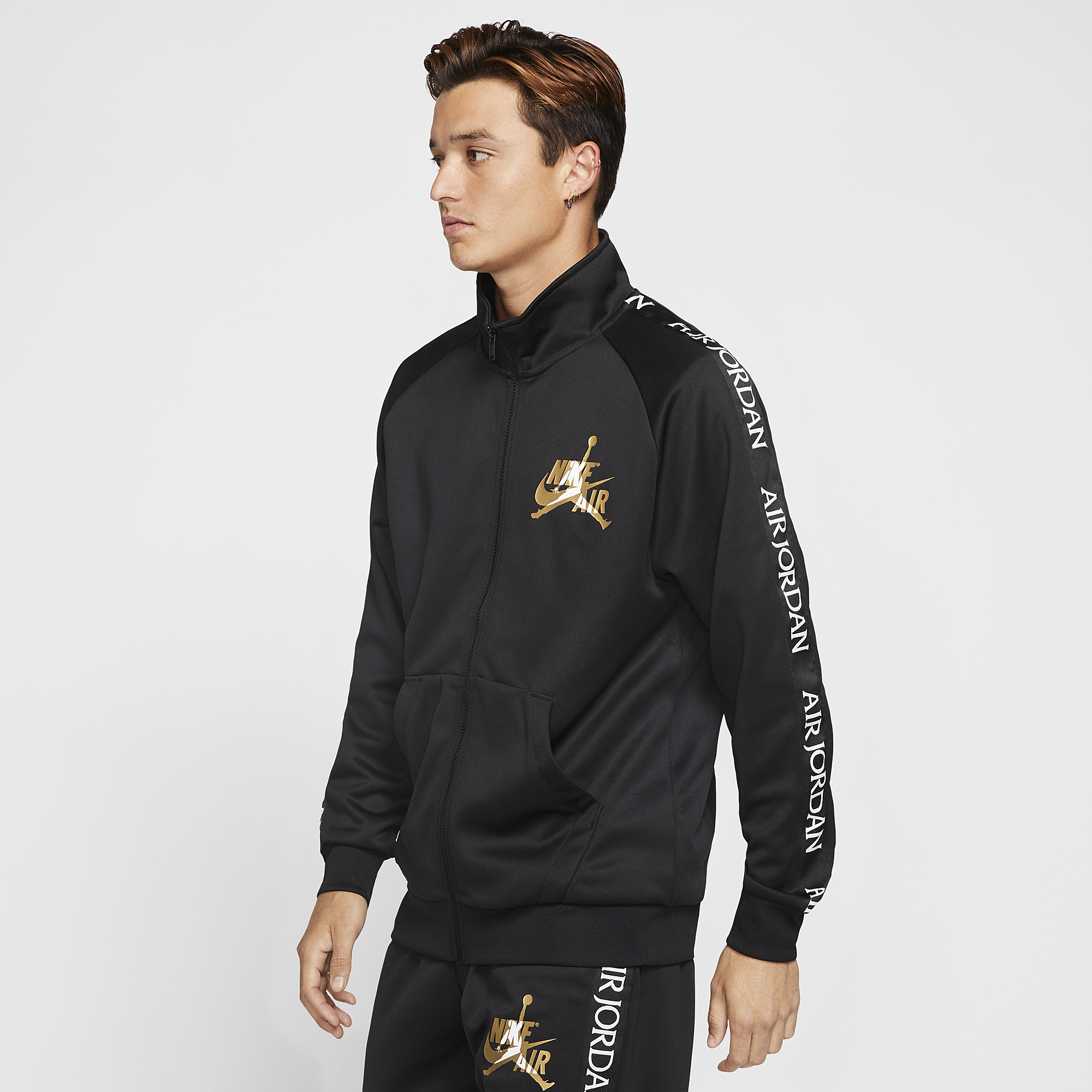 black and gold jordan sweatsuit