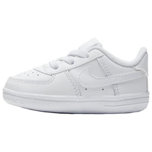 Infant Air Force 1 Crib Casual Shoes in White White Size 2.0 Leather Lace by Nike