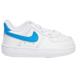 Boys' Infant - Nike Air Force One Crib - White/Light Photo Blue/White