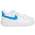 Nike Air Force One Crib - Boys' Infant White/Light Photo Blue/White