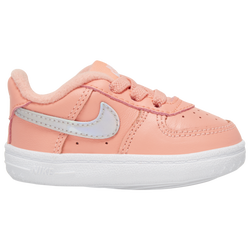 Girls' Infant - Nike Force 1 Crib - Atomic Pink/Dark Grey/White