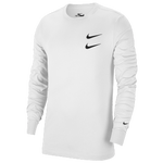 nike double swoosh t shirt white