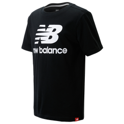 Boys' Grade School - New Balance Logo Short Sleeve T-Shirt - Black/White