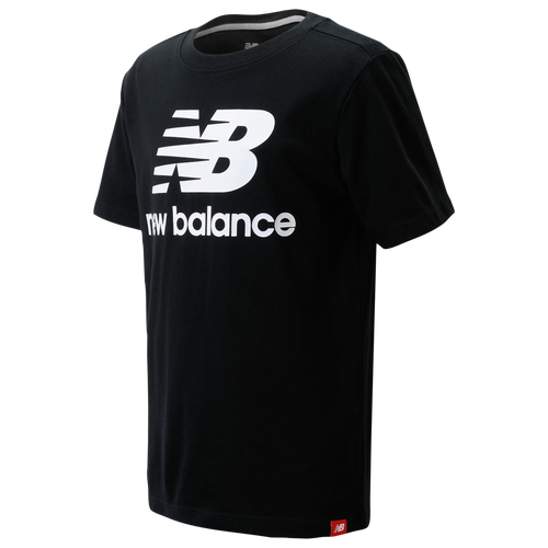 

Boys New Balance New Balance Logo Short Sleeve T-Shirt - Boys' Grade School Black/White Size L