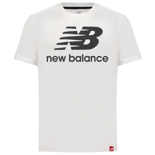 

Boys New Balance New Balance Logo Short Sleeve T-Shirt - Boys' Grade School White/Black Size M